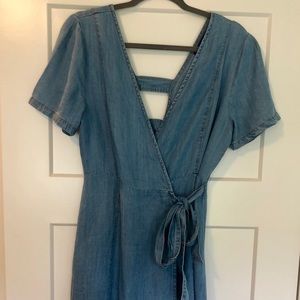 Denim Wrap Dress NWT